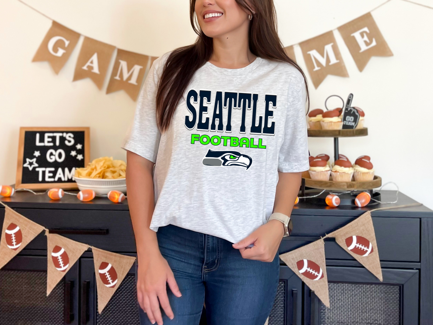 Faux Embroidery Seattle Football