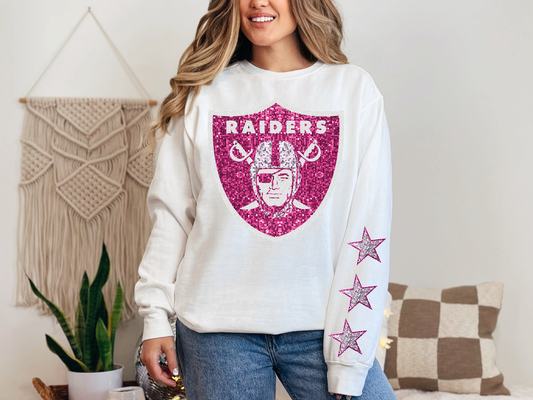 Raiders Glitter Football - FRONT ONLY