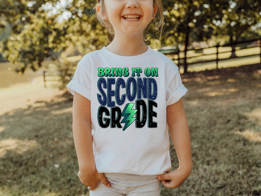 Bring it on second grade- blue and green