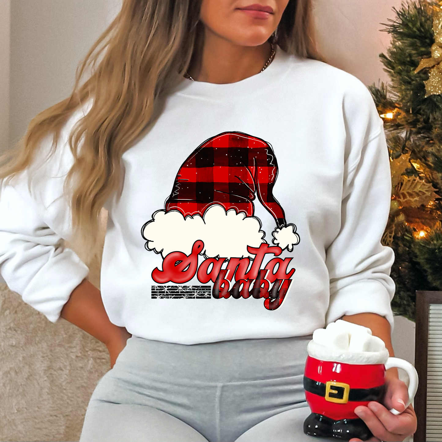 Santa baby - red/black flannel