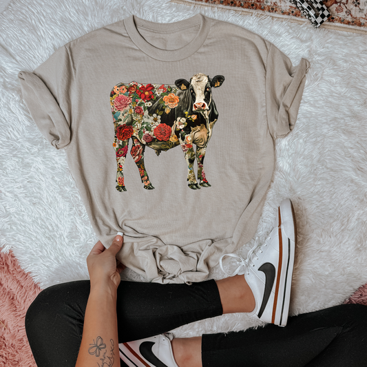 Floral Patterned Cow