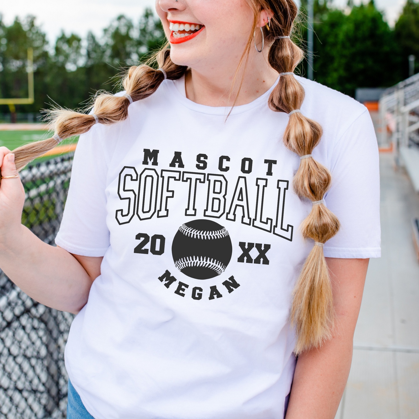 Personalized Softball Mascot Name Year