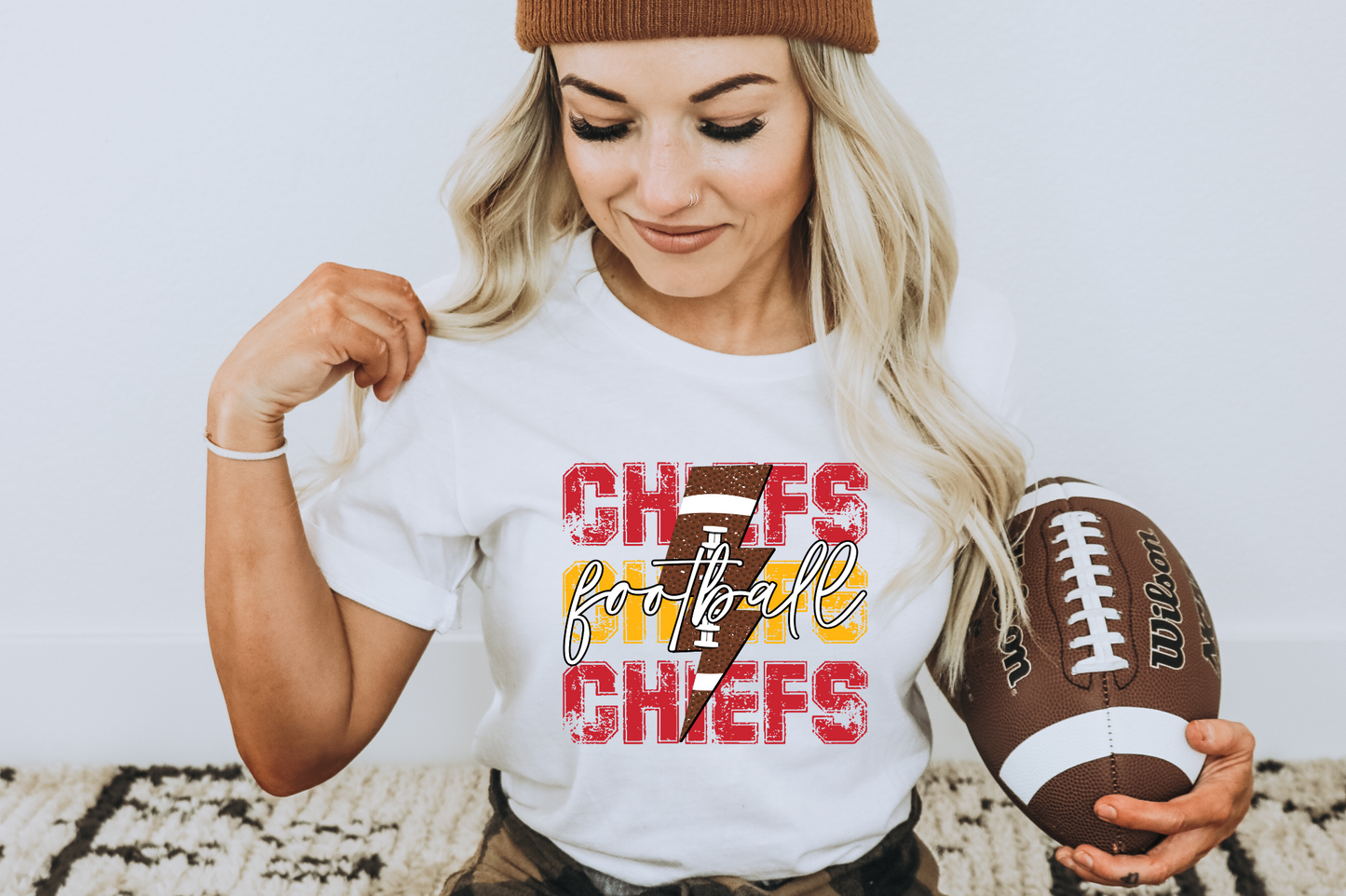 Chiefs Football Lightning Bolt- DTF Transfer