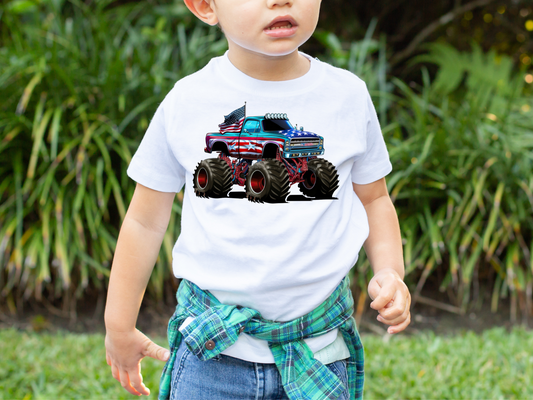 American Flag Monster Truck