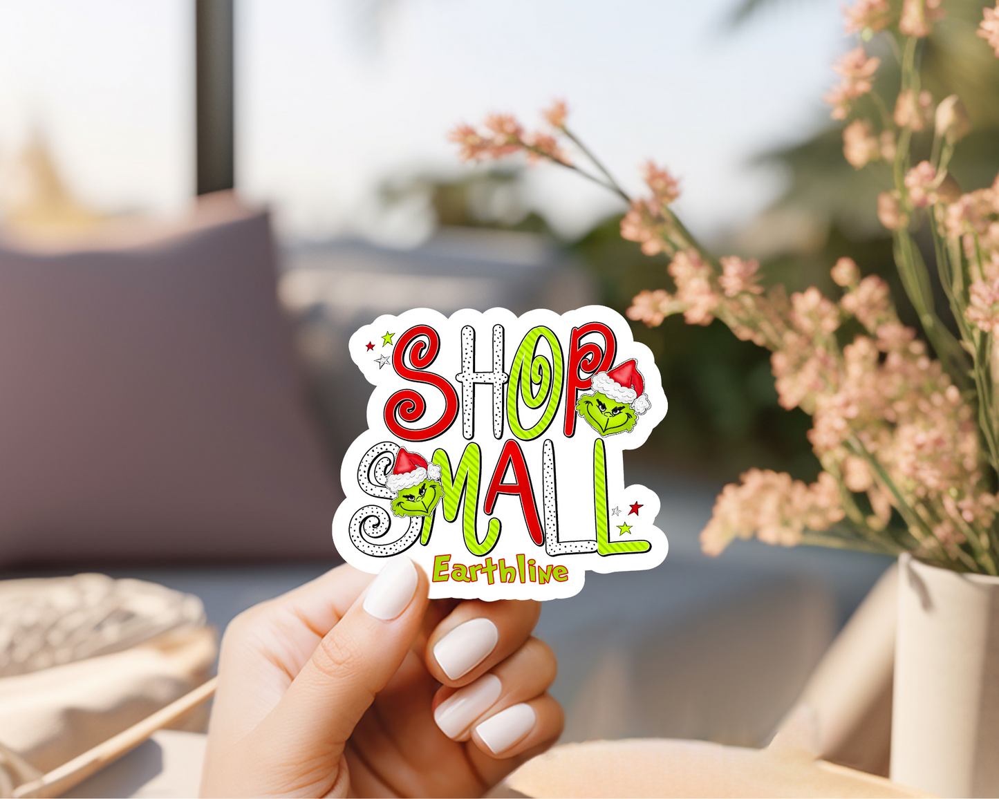 Customized Shop Small Green Man Sticker