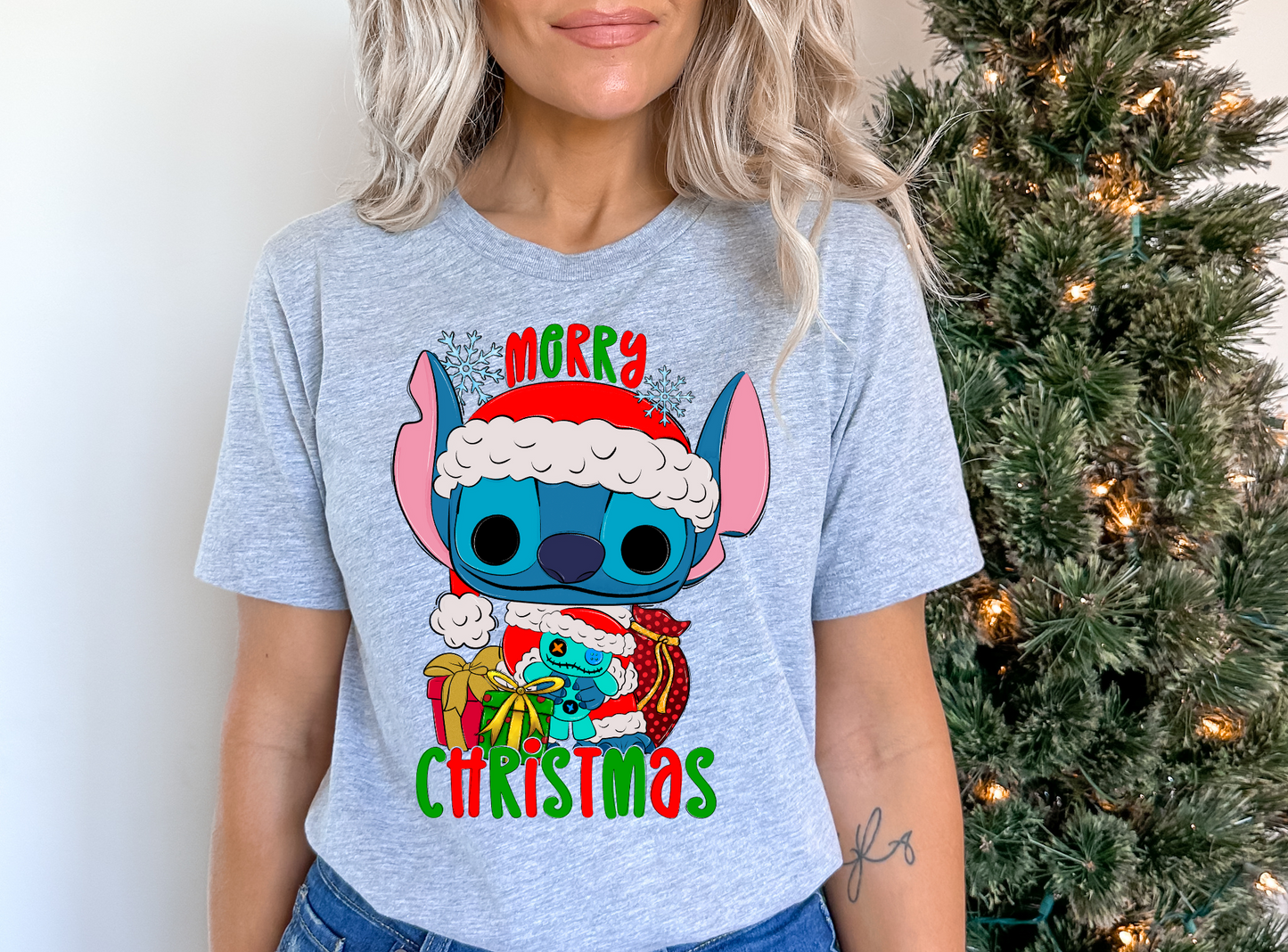 Merry Christmas, Stitch dressed as Santa