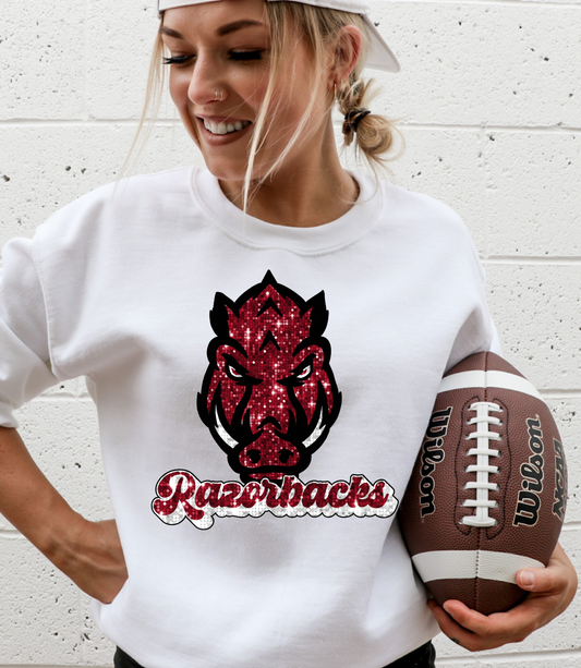 Razorbacks, sequin - mascot