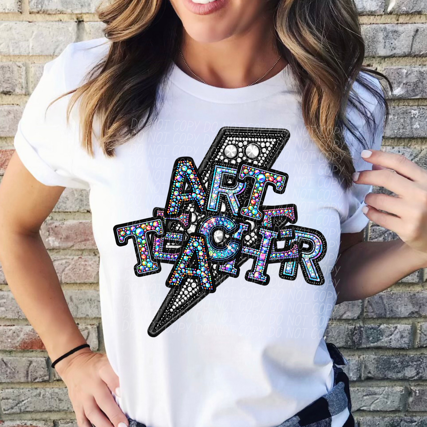 Rhinestone Art Teacher Bolt