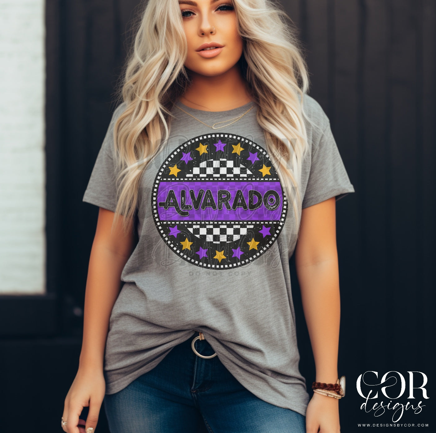 Alvarado Purple & Yellow Circle