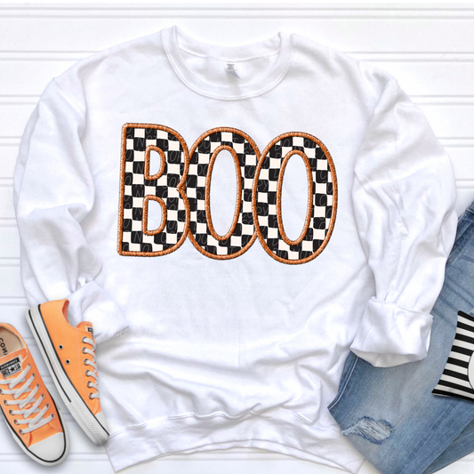 Boo Checkered Orange