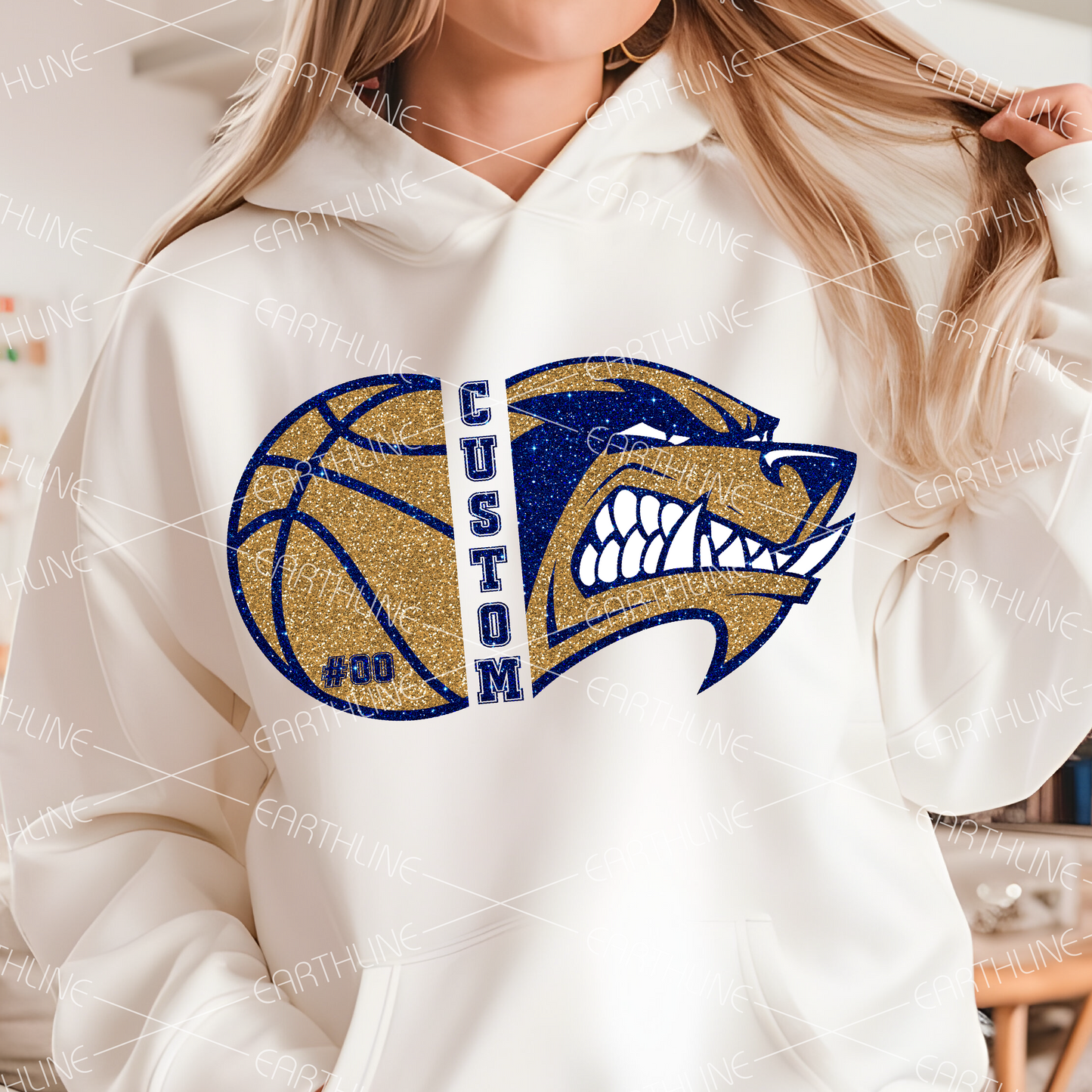 Bentonville West Personalized Basketball Faux Glitter (Name & Number)