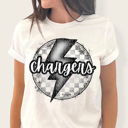 Chargers Checkered Bolt