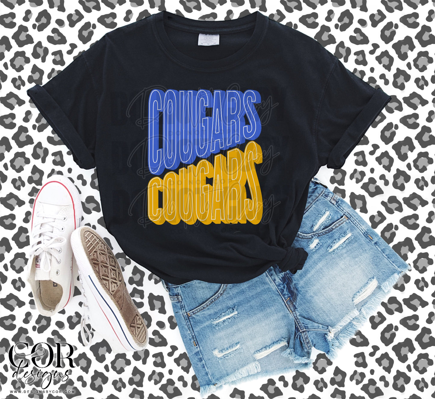 Cougars Blue & Yellow Font