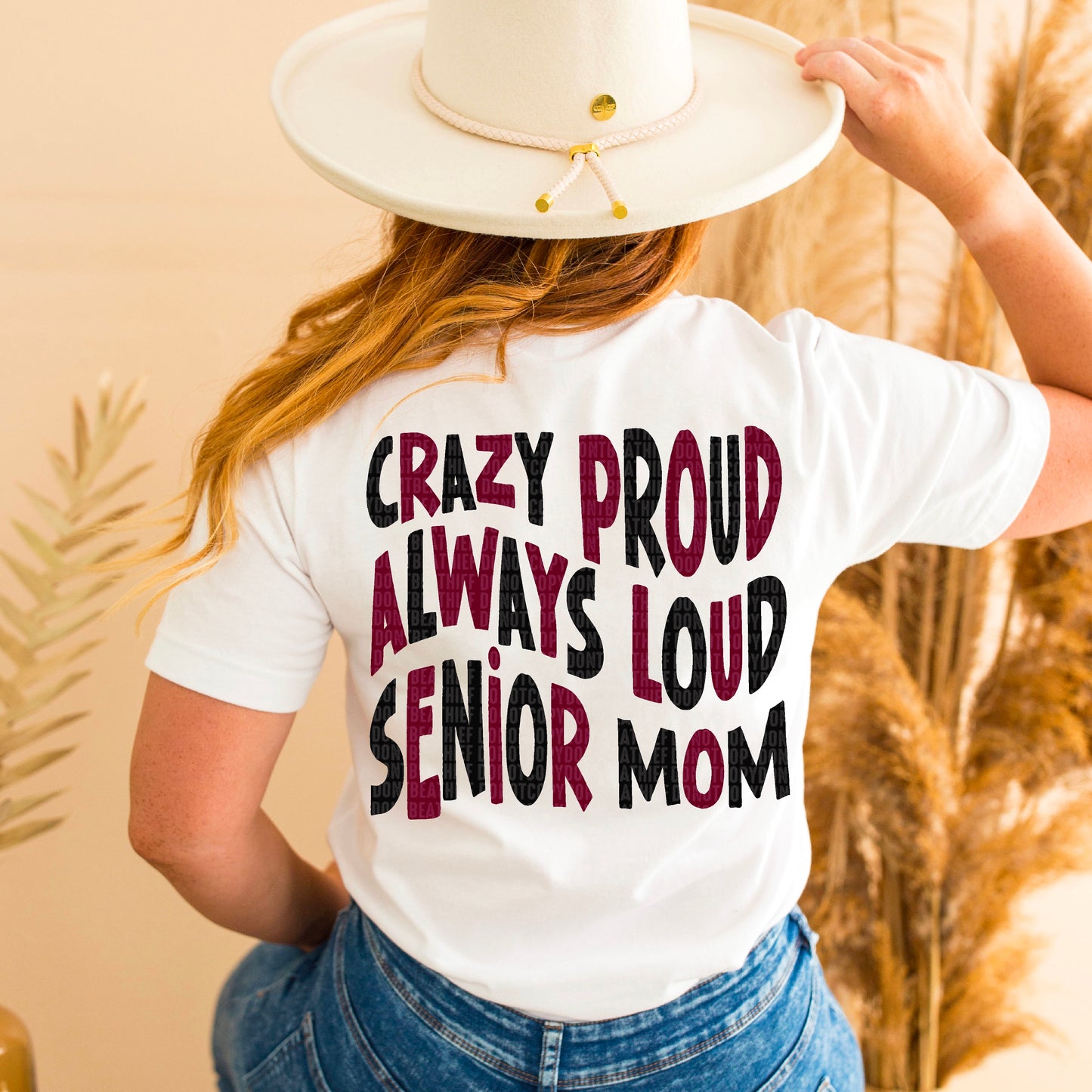 Loud Proud Senior Mom (BLK/MAROON) - DTF Transfer