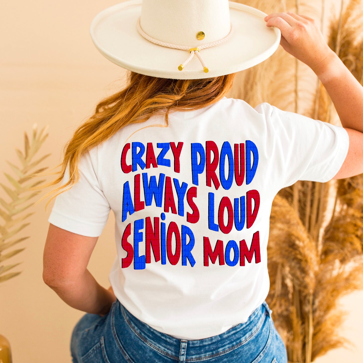 Loud Proud Senior Mom (RED/BLUE) - DTF Transfer