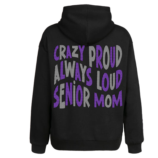 Loud Proud Senior Mom (PURPLE/SILVER) - DTF Transfer