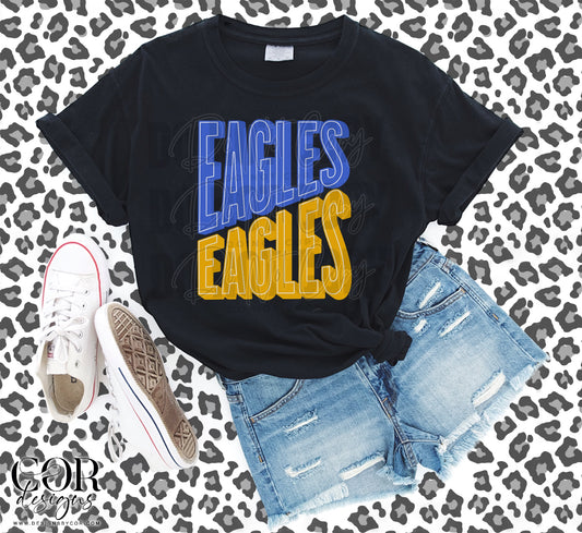 Eagles Blue & Yellow Font