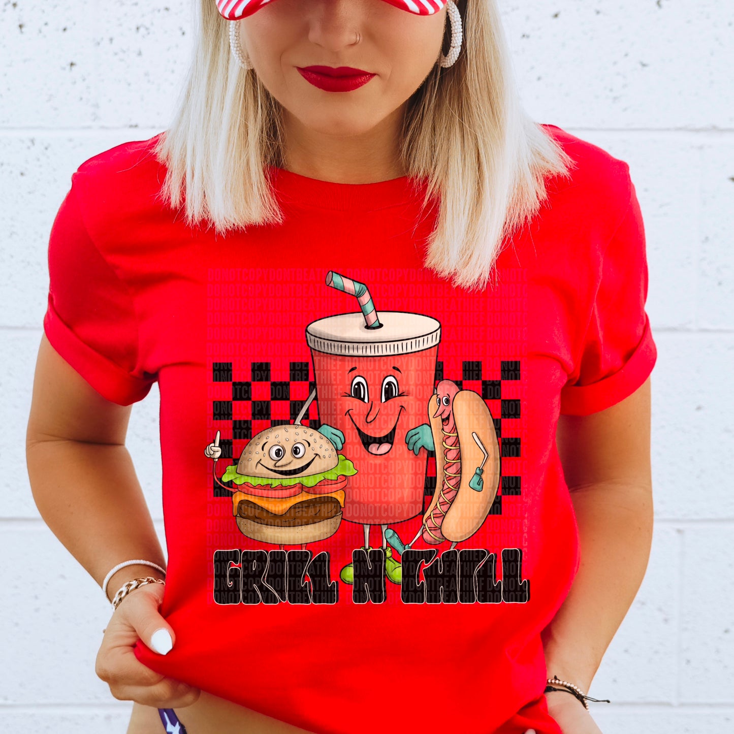 Grill N Chill Black Checker - DTF Transfer