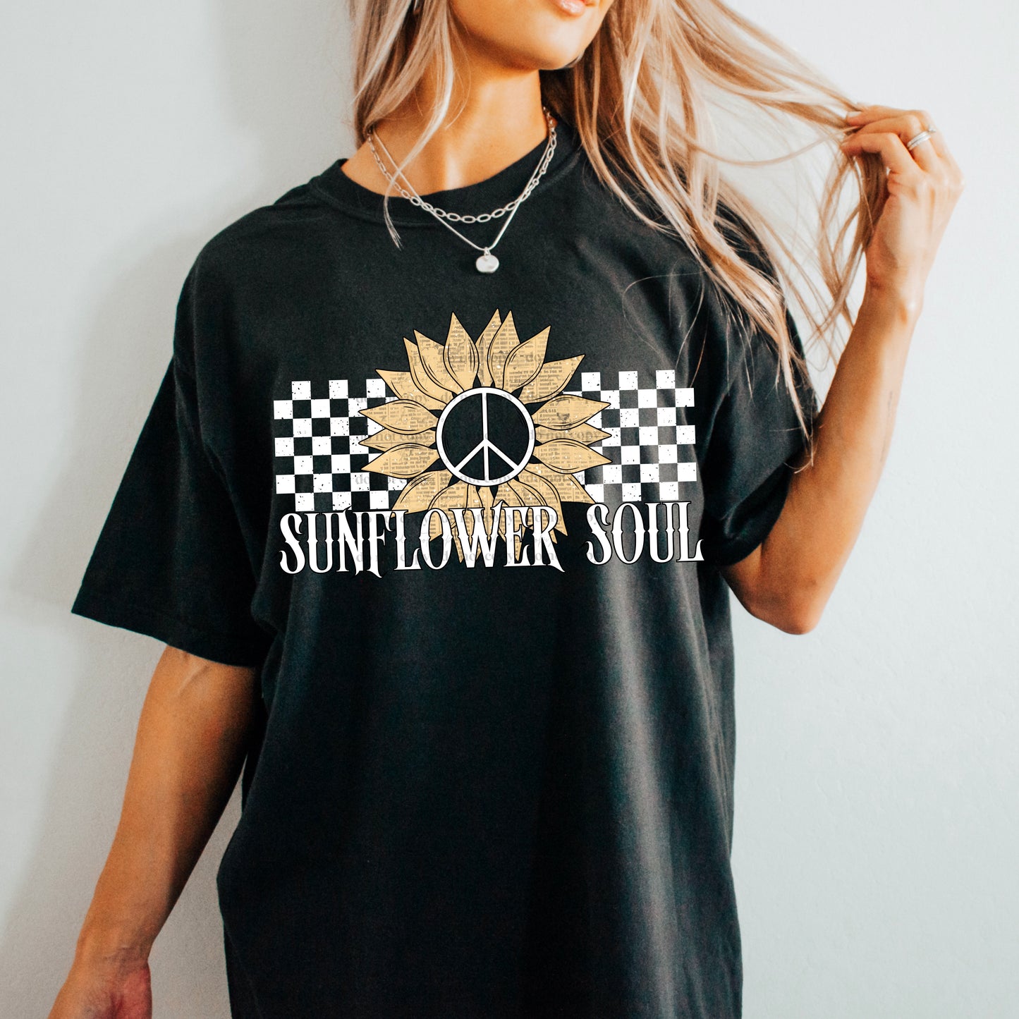 SUNFLOWER SOUL-CHECKERED WHITE