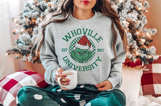 Whoville University - green checkered