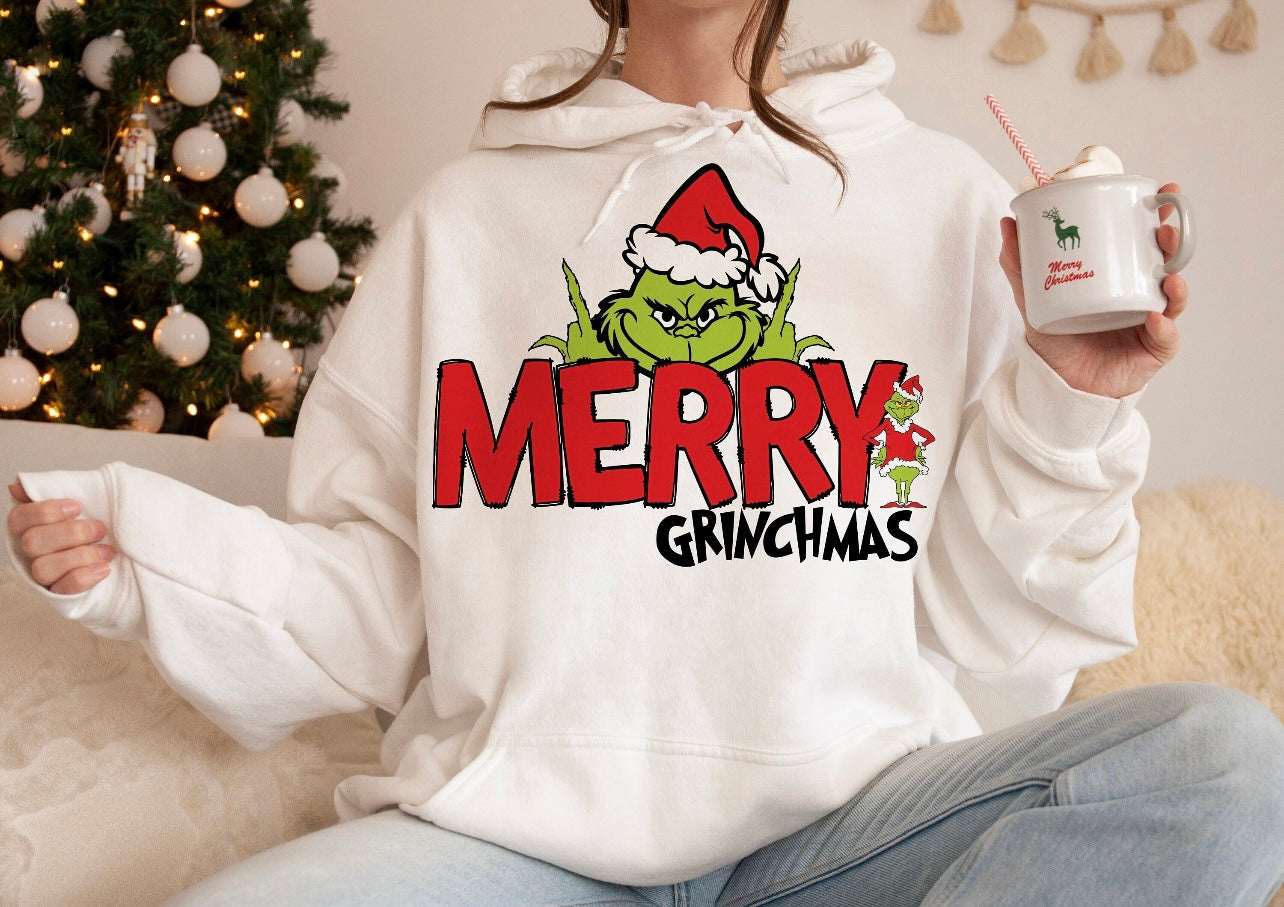 Merry Grinchmas, Grinch holding up middle fingers