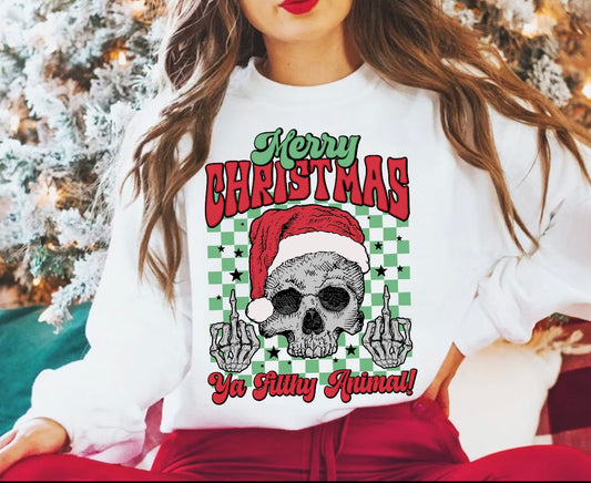 Merry Christmas, ya filthy animal! - green checkered