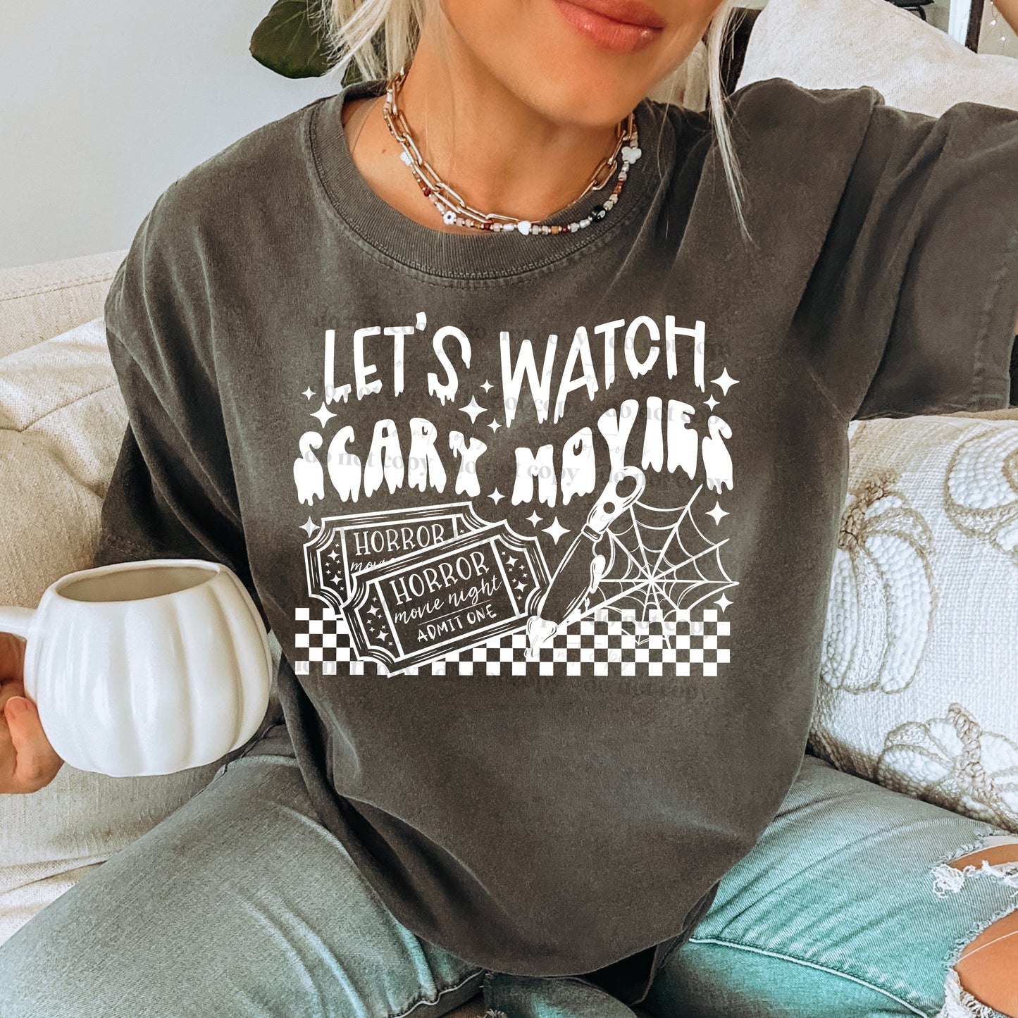 Let's Watch Scary Movies-WHITE