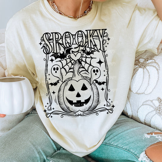 Spooky Pumpkin w/Ghost (Black)