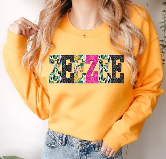 ZEEZEE (Mixed Print Letters) - DTF Transfer