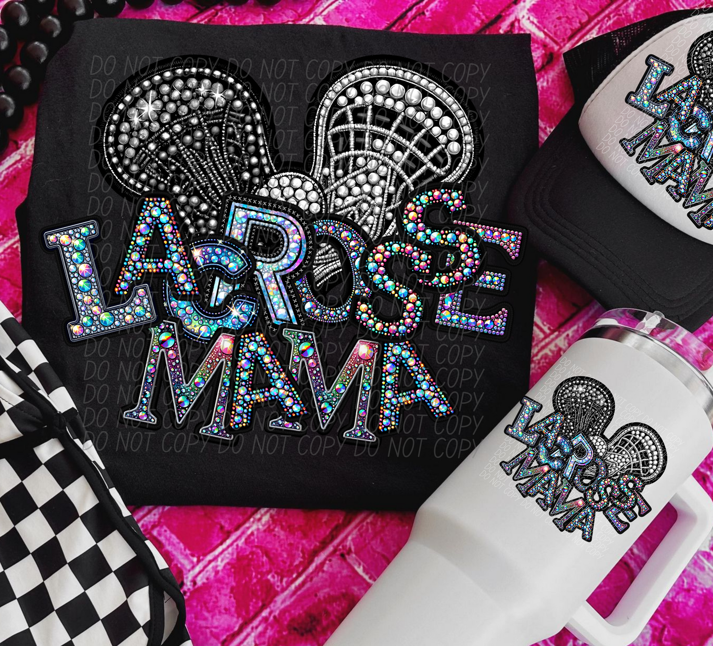 Rhinestone Lacrosse Mama