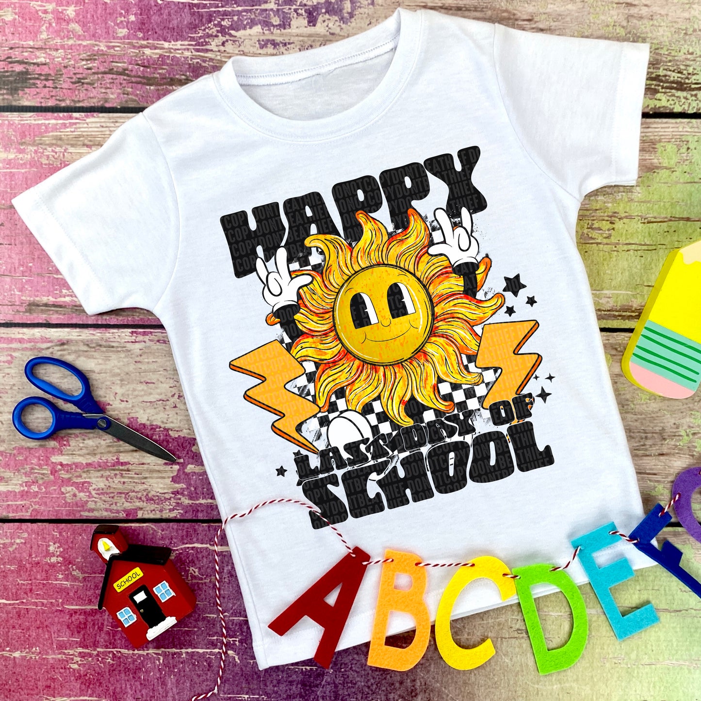 Happy Last Day of School Sun -DTF Print