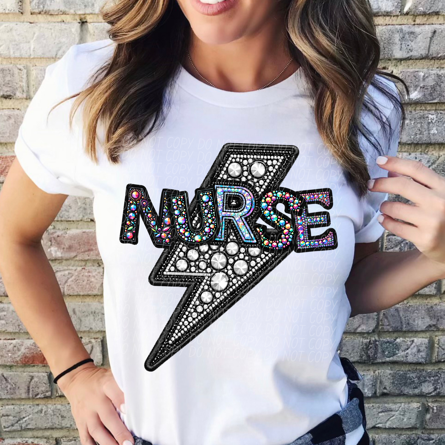 Rhinestone Nurse Bolt