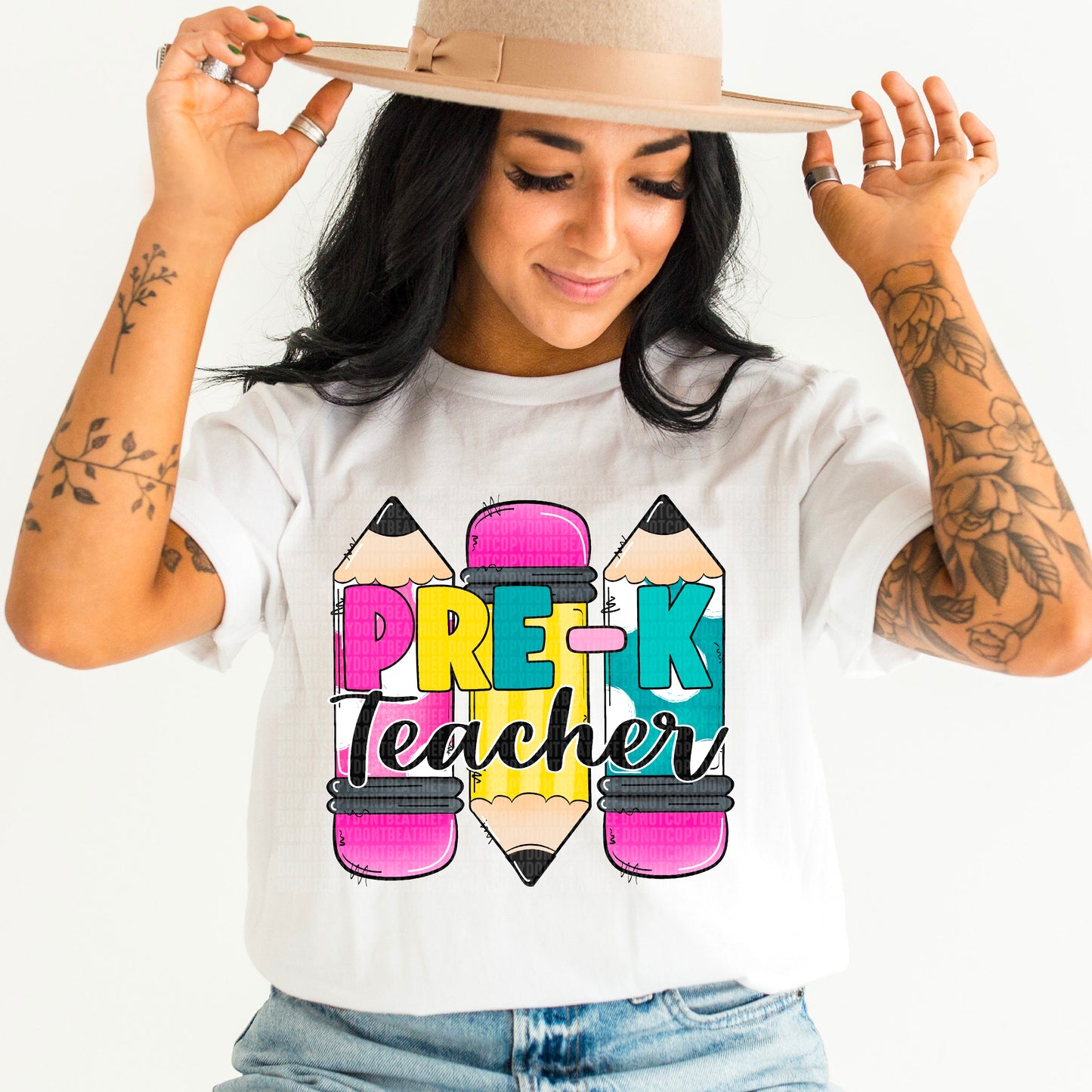 Pre-K Teacher Pencils -DTF Print