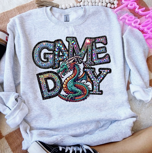 Rhinestone Game Day Dragons