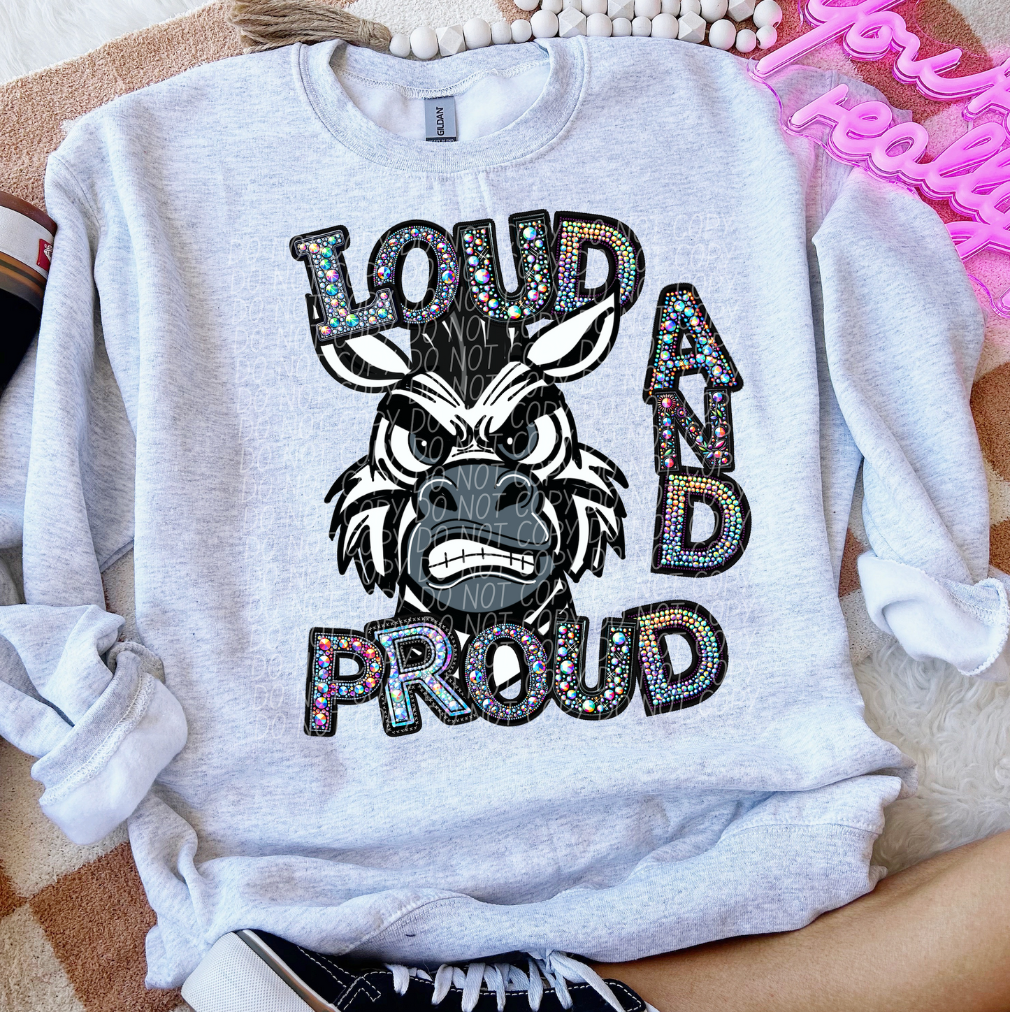 Rhinestone Loud And Proud Zebras