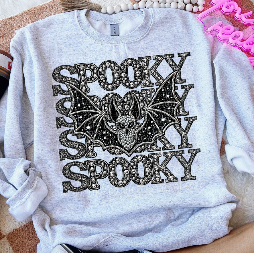 Rhinestone Spooky Bat