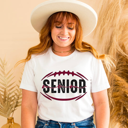 Senior Football Mom (BLK/MAROON) - DTF Transfer