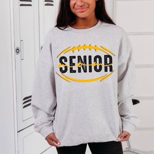 Senior Football Mom (GOLD/BLK) - DTF Transfer