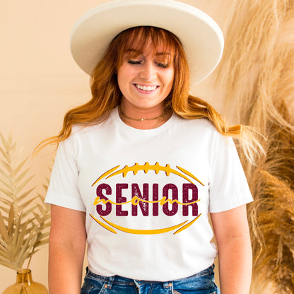 Senior Football Mom (MAROON/GOLD) - DTF Transfer