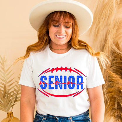 Senior Football Mom (RED/BLUE) - DTF Transfer