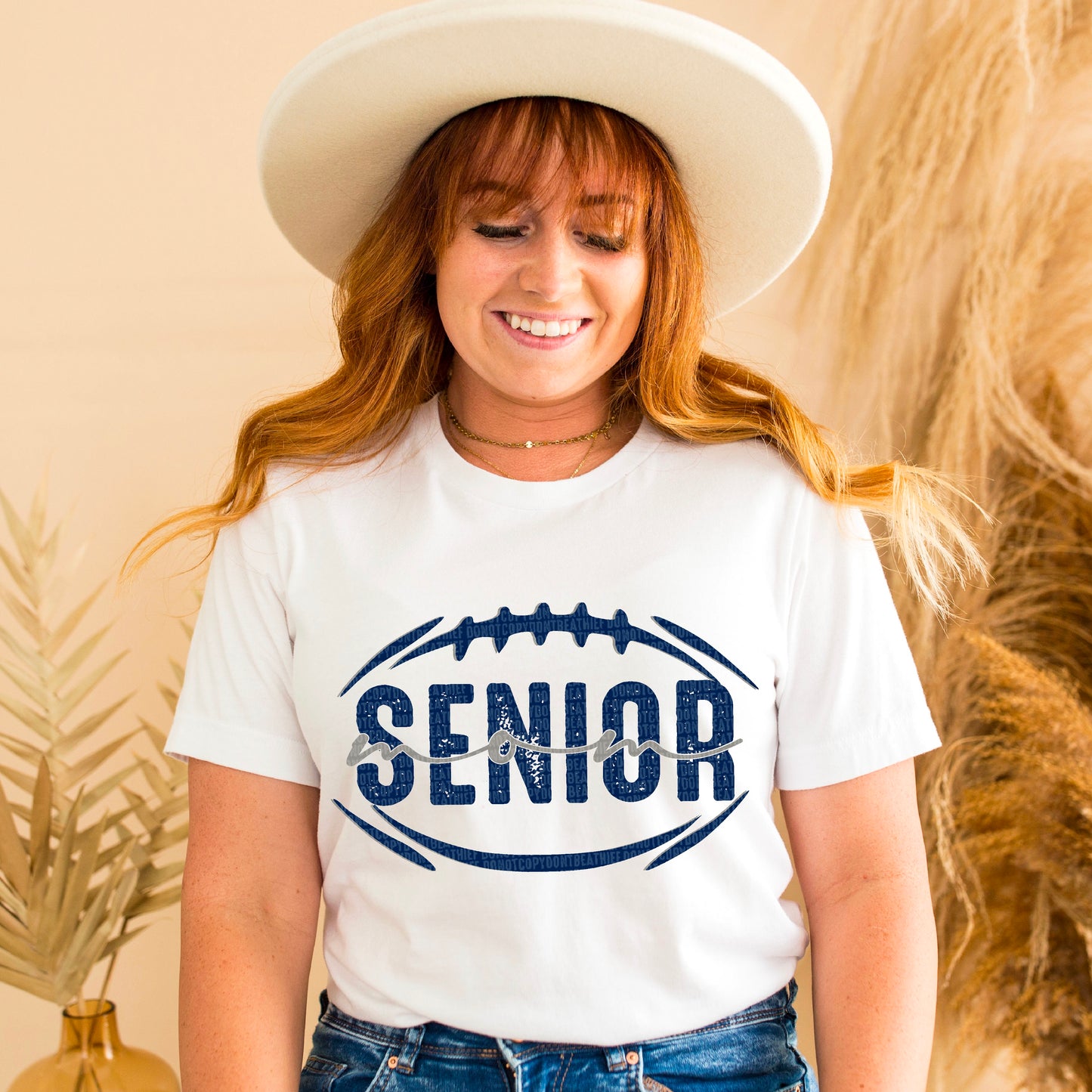 Senior Football Mom (NAVY/GREY) - DTF Transfer