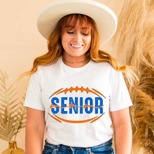 Senior Football Mom (ROYAL/ORANGE) - DTF Transfer