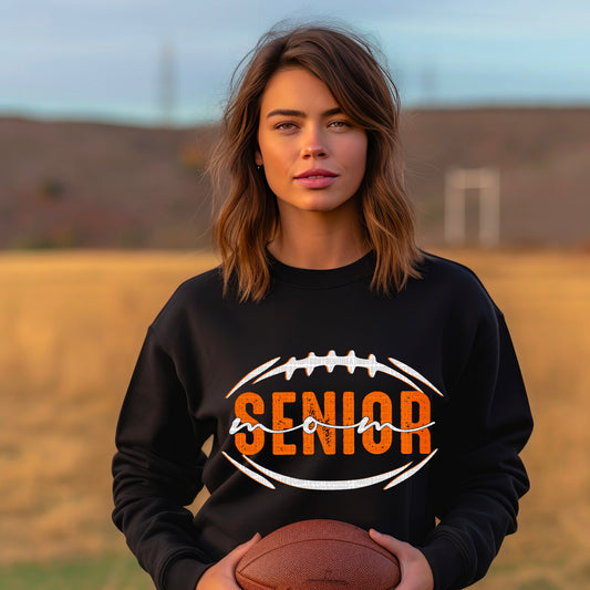 Senior Football Mom (ORANGE/WH) - DTF Transfer