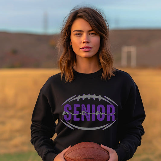 Senior Football Mom (PURPLE/SILVER) - DTF Transfer