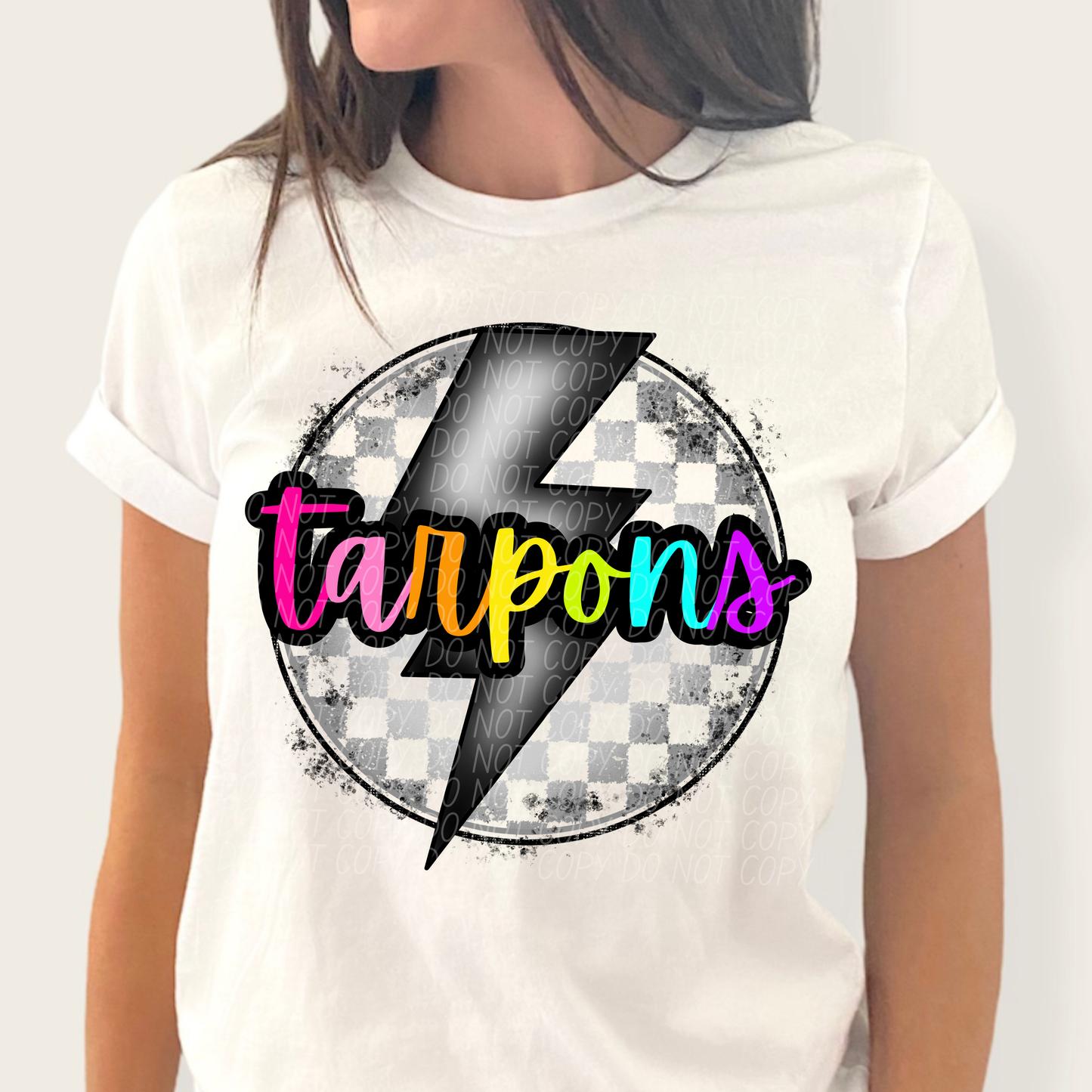 Rainbow Tarpons Checkered Bolt