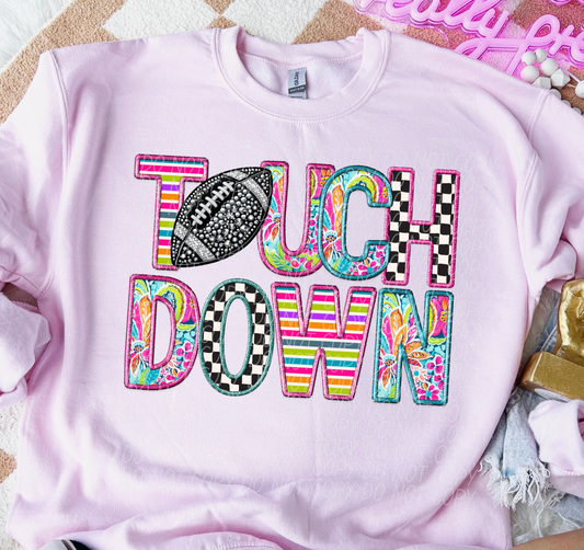 Touchdown Rhinestone Football