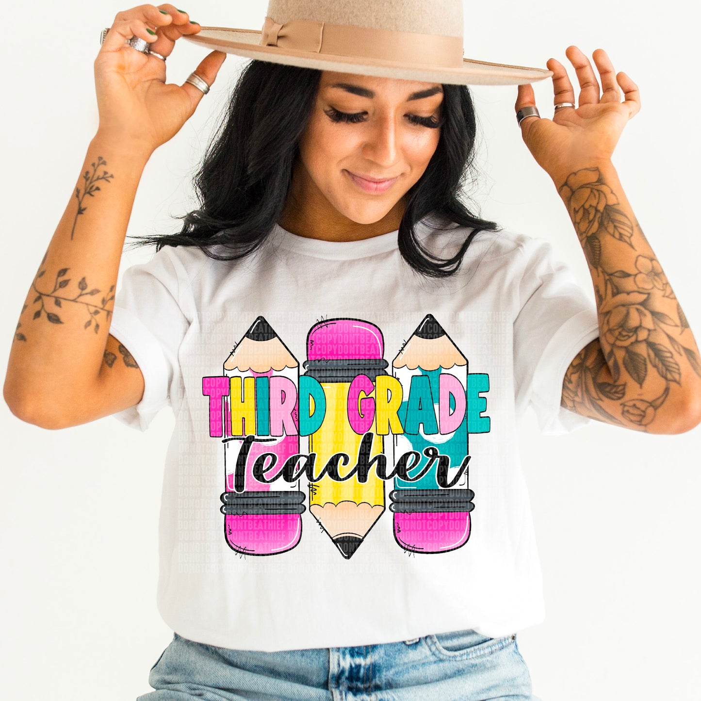 Third Grade Teacher Pencils -DTF Print – Earthline Customs