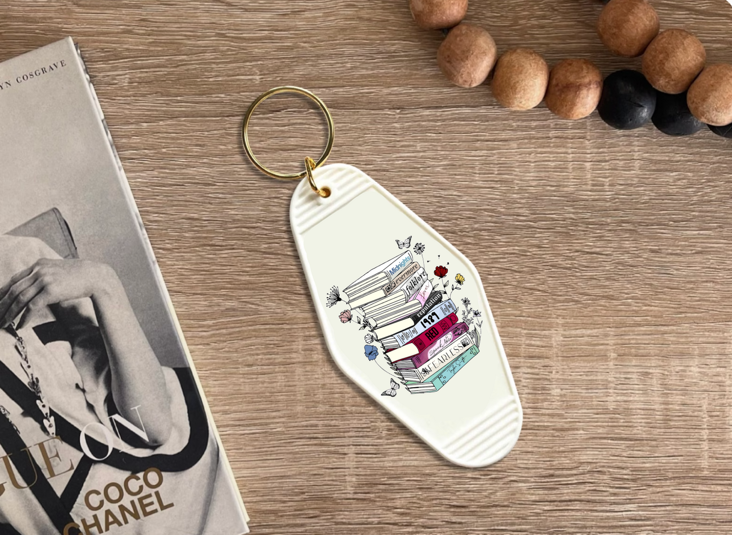 Taylor books - Motel keychain