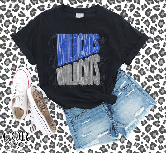 Wildcats Blue & Grey Font