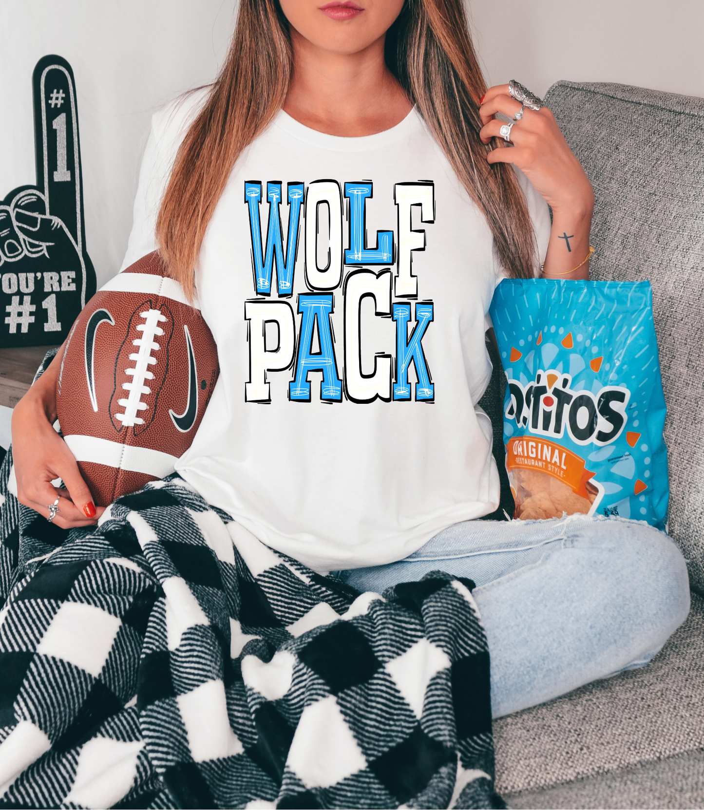 Wolf Pack Blue and White